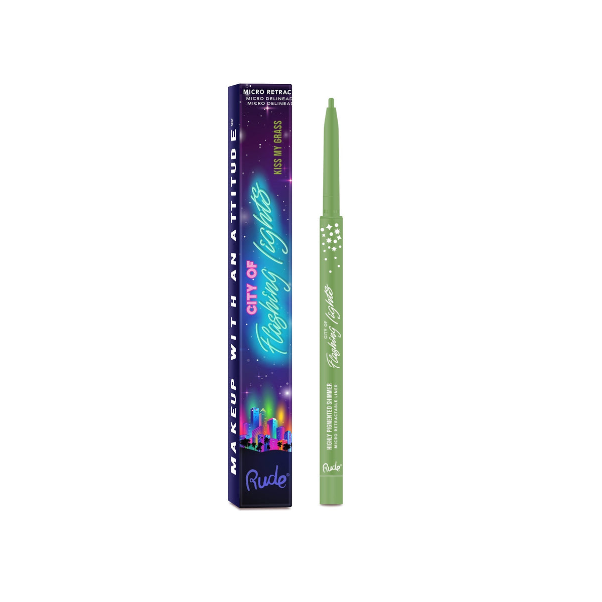 RUDE City of Flashing Lights Micro Retractable Liner - Kiss My Grass by Avera Group