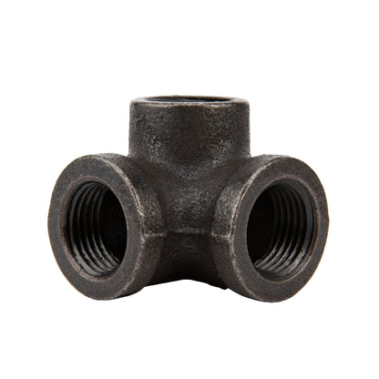 Noir by PIPE DECOR 1/2 in. prefinished matte black side outlet elbow pipe fitting