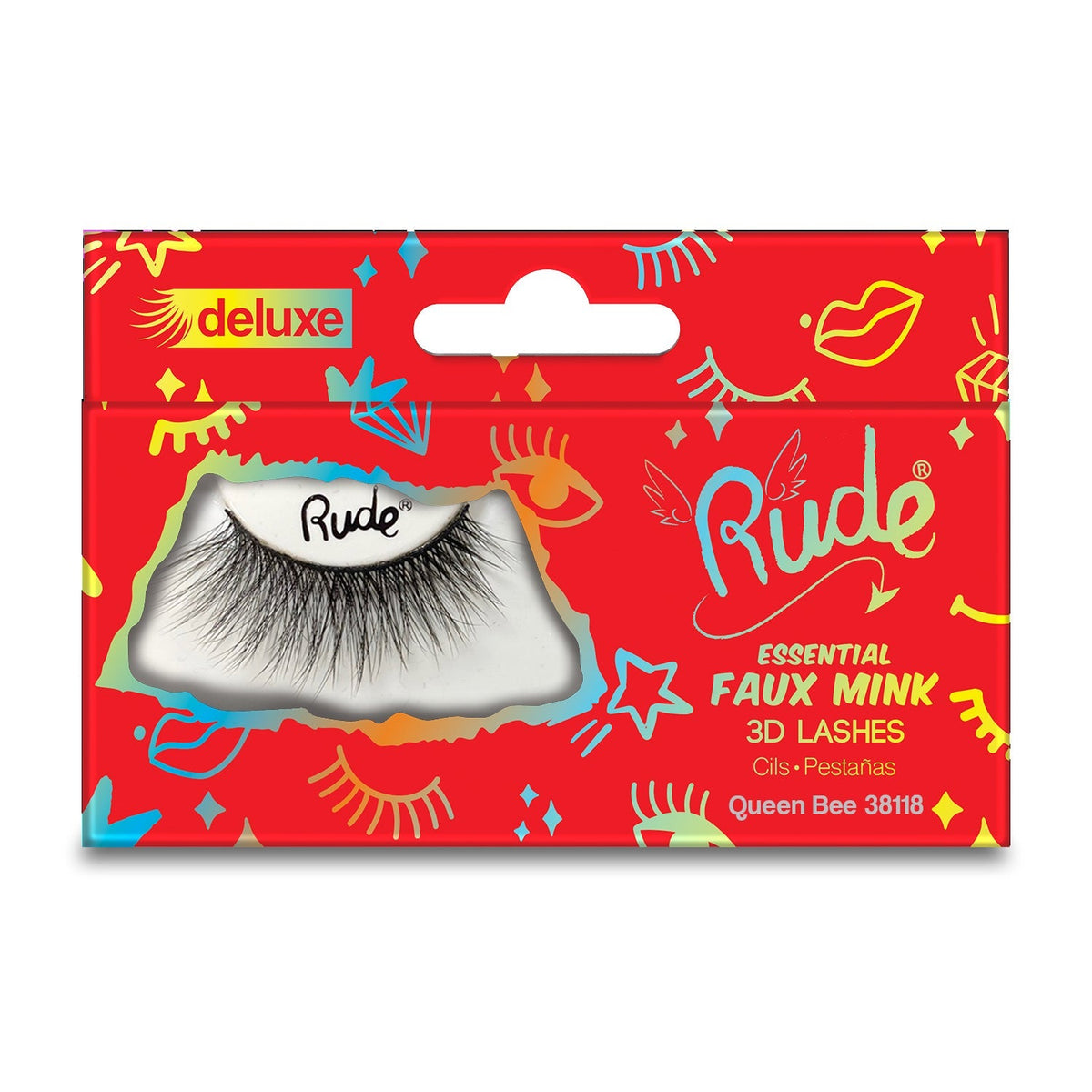 RUDE Essential Faux Mink Deluxe 3D Lashes - Queen Bee by Avera Group
