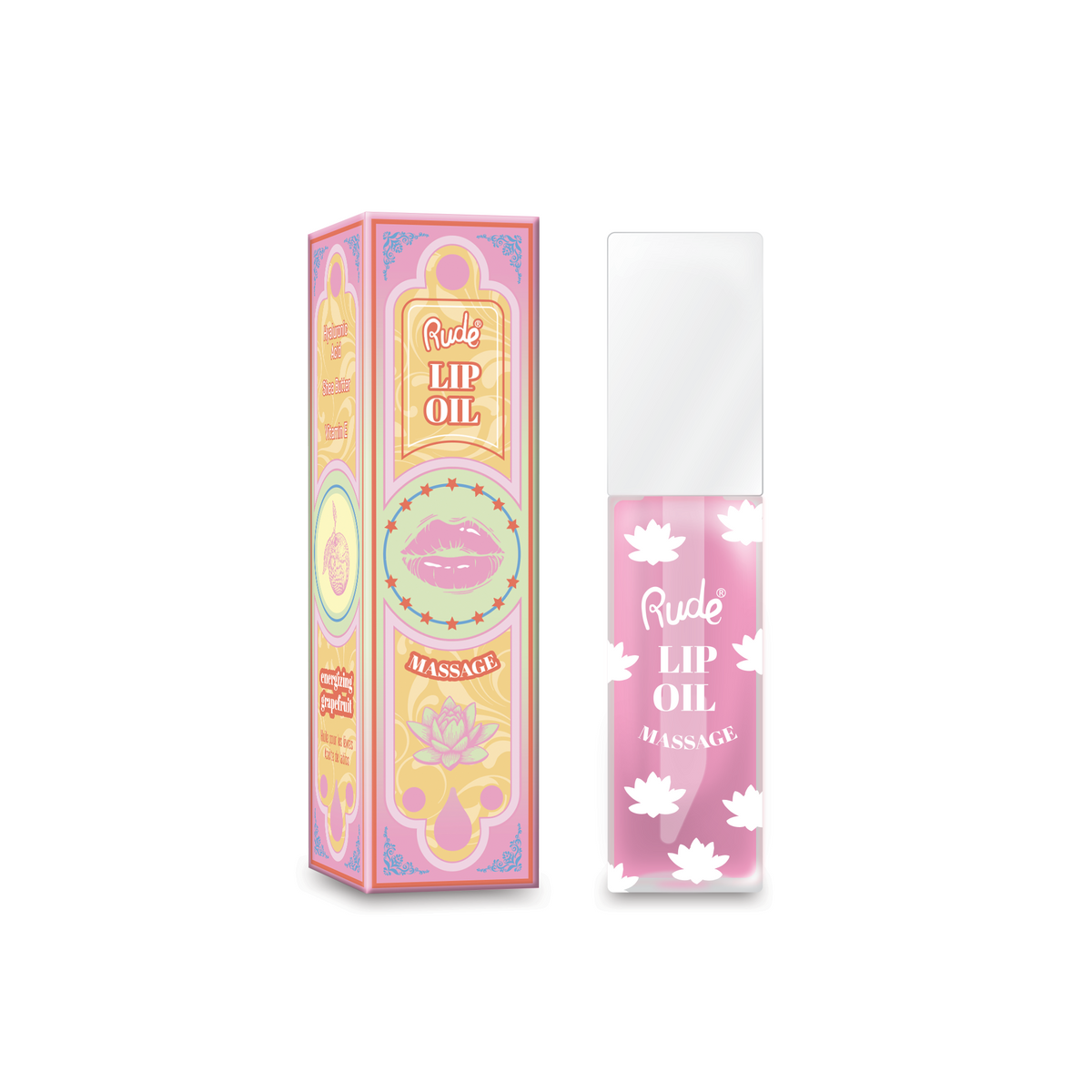 RUDE Lip Oil Massage - Energizing Grapefruit by Avera Group