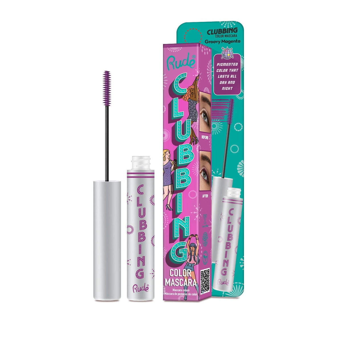 RUDE Clubbing Color Mascara - Groovy Magenta by Avera Group