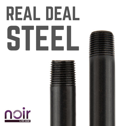 Noir by PIPE DECOR 1/2 in. x 6 in. prefinished matte black steel pipe, view 7