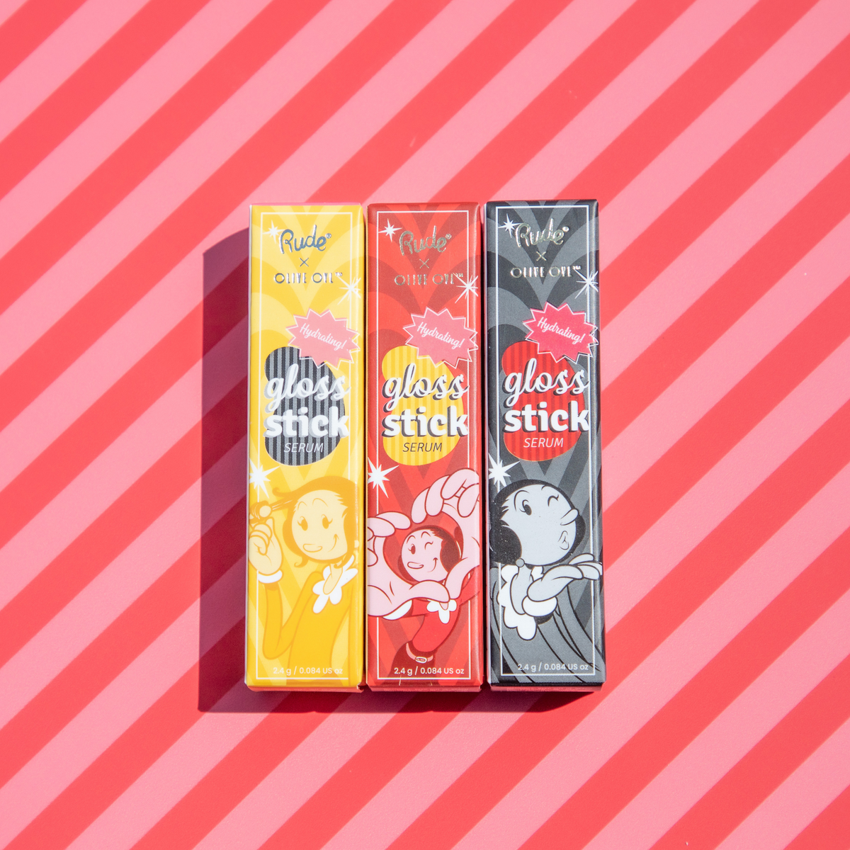 RUDE Olive Oyl Gloss Stick Serum - 3 Piece Set - Gloss Stick Serum - 3 Piece Set by Avera Group
