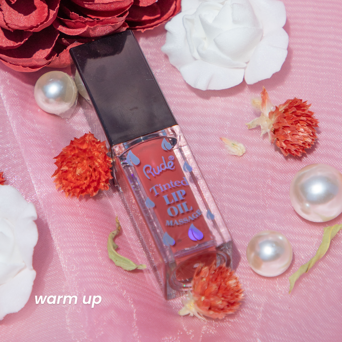 RUDE Lip Oil Massage Tinted & Plumping Lip Oil - Warm-Up by Avera Group