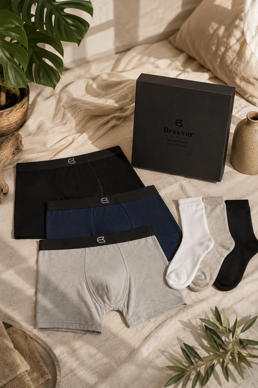 Naturally Better Underwear & Socks Essentials Gift Box by Breevar