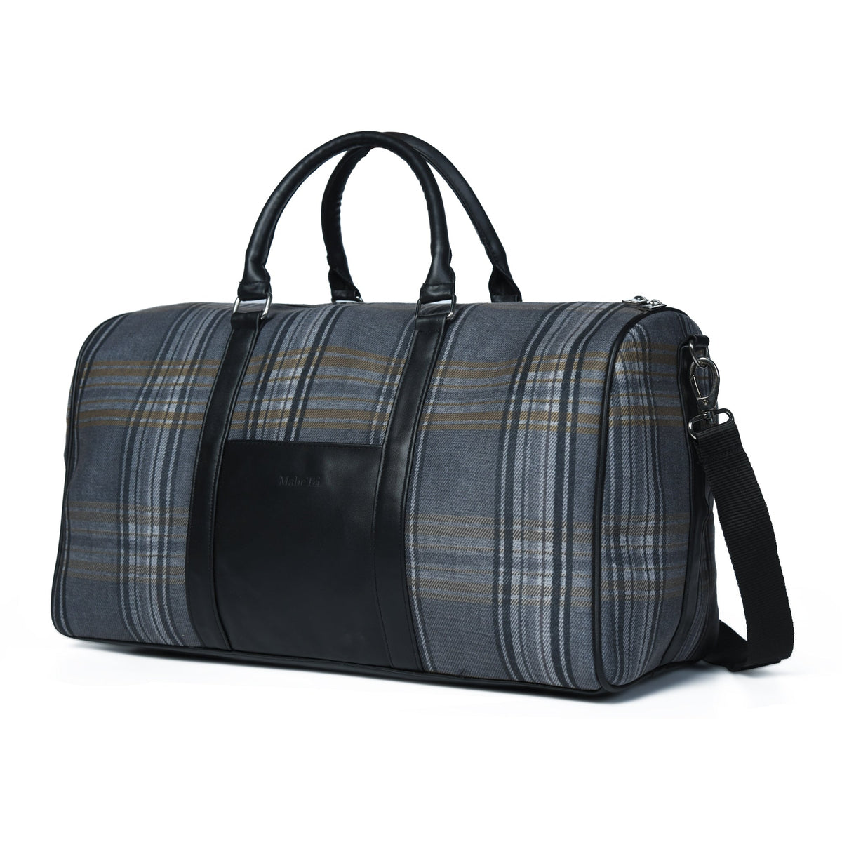 The Highlander Plaid Duffle Bag by Classy Leather Bags
