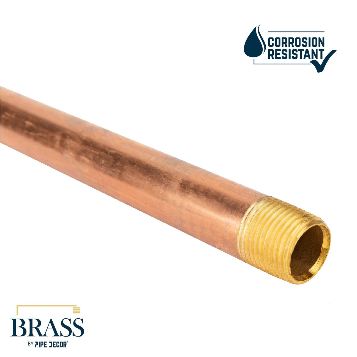 PIPE DECOR 1/2 in. x 10 in. red brass pipe, view 4