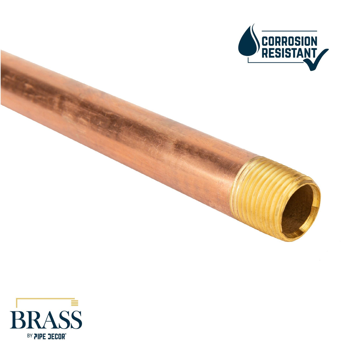 PIPE DECOR 1/2 in. x 6 in. red brass pipe, view 4
