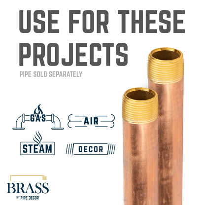 PIPE DECOR 1/2 in. x 6 in. red brass pipe, view 5