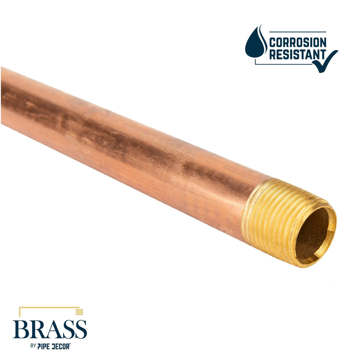 PIPE DECOR 1/2 in. x 8 in. red brass pipe, view 5