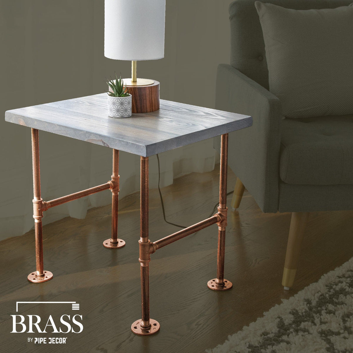 PIPE DECOR 3/4 in. x 10 in. red brass pipe, view 9