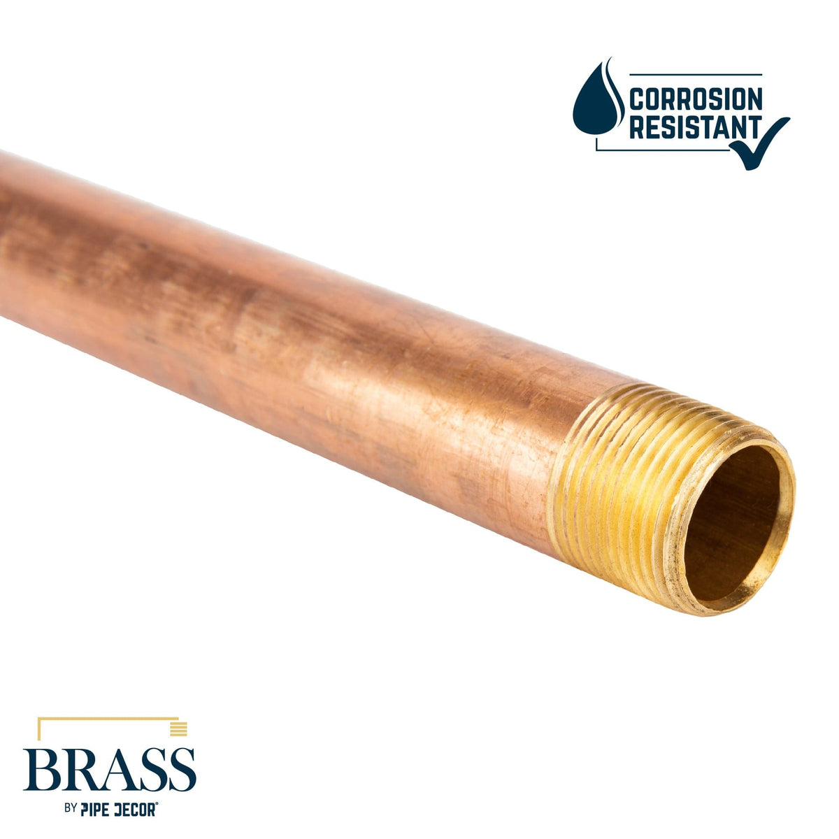PIPE DECOR 3/4 in. x 2 in. red brass pipe, view 4