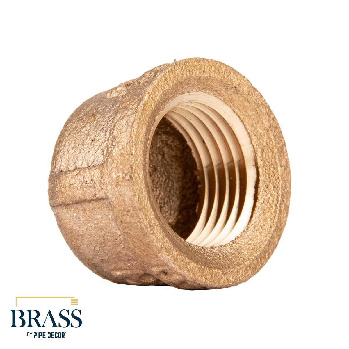 PIPE DECOR 3/4 in. red brass cap pipe fitting, view 10