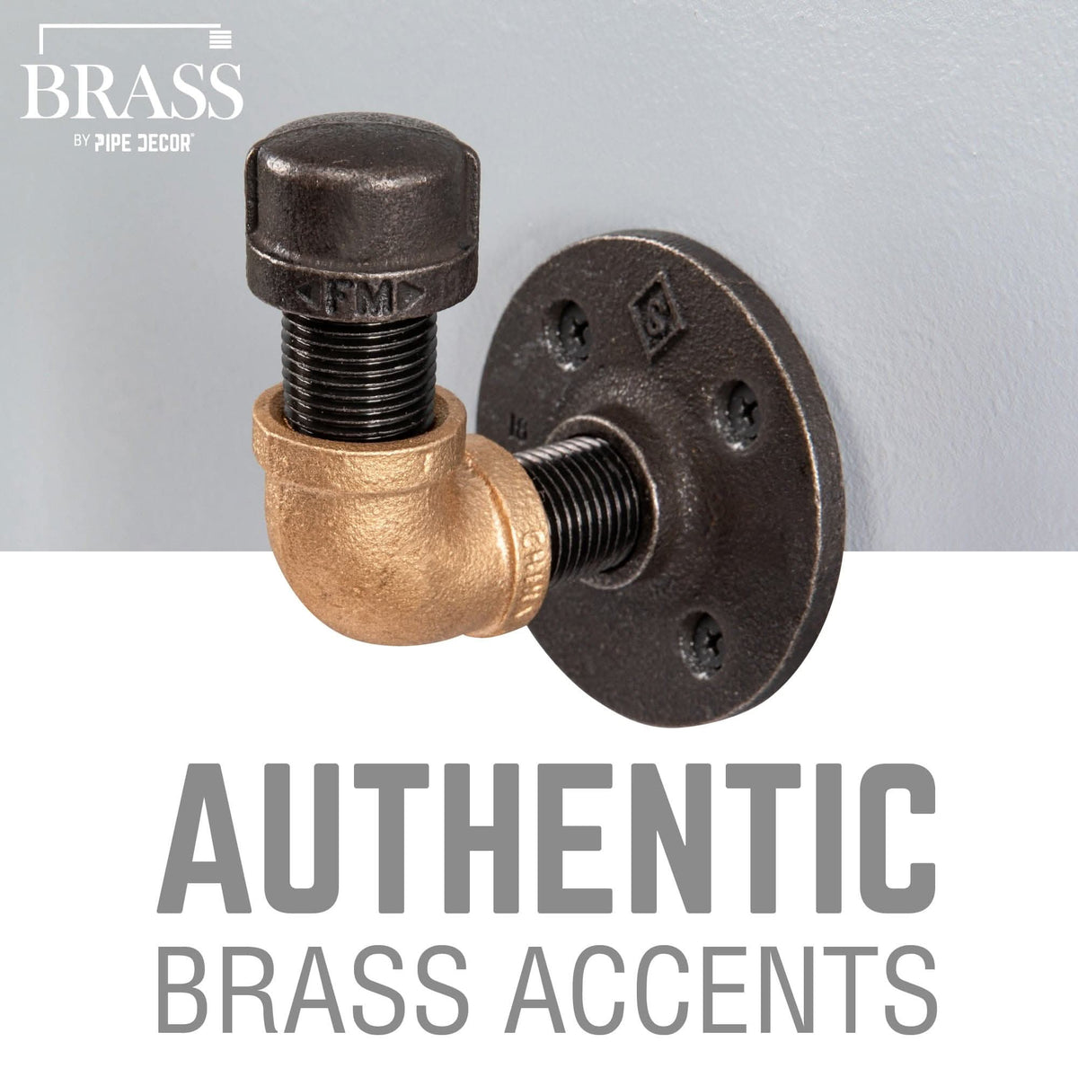 PIPE DECOR 1/2 in. red brass 90 degree elbow pipe fitting, view 8