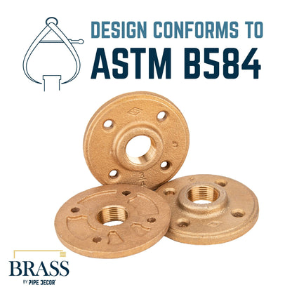 PIPE DECOR 3/4 in. red brass floor flange pipe fitting, view 4