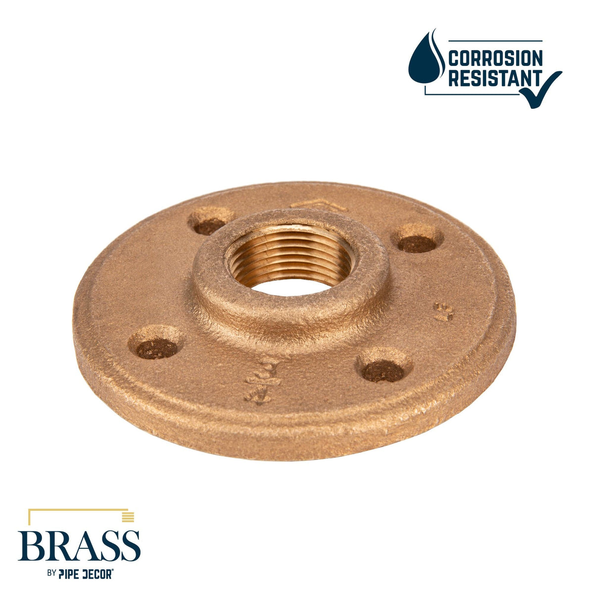 PIPE DECOR 3/4 in. red brass floor flange pipe fitting, view 5