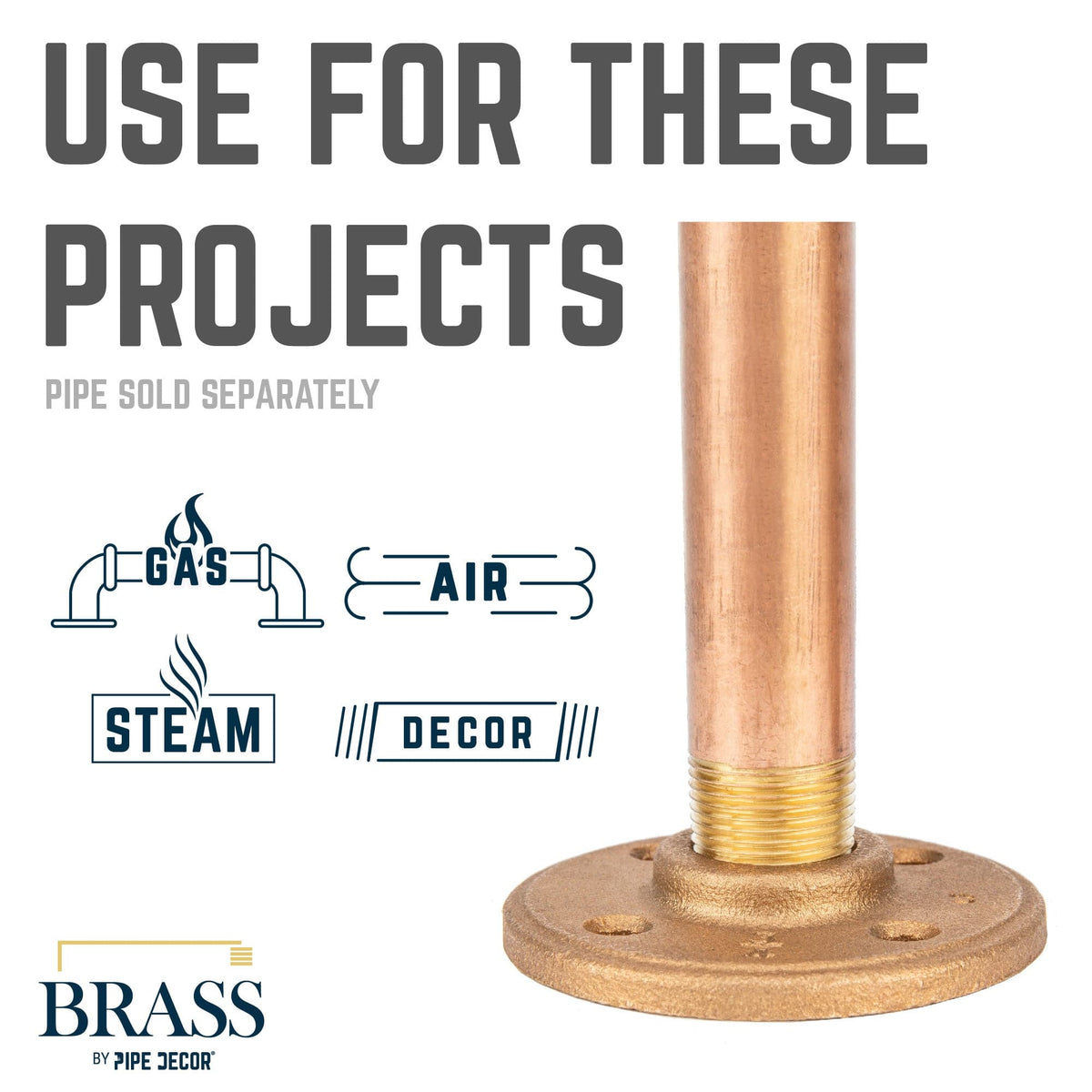 PIPE DECOR 3/4 in. red brass floor flange pipe fitting, view 6