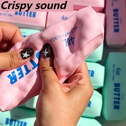 Butter Stick Squishy Stress Ball Fidget Toy Crunchy Squeeze Toy Round Blocks Filled ASMR Anti Stress Release Hand Relax Gift Toy by Torqelo.com