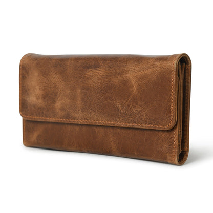 Ellison Women's Wallet- Tan Brown by Classy Leather Bags