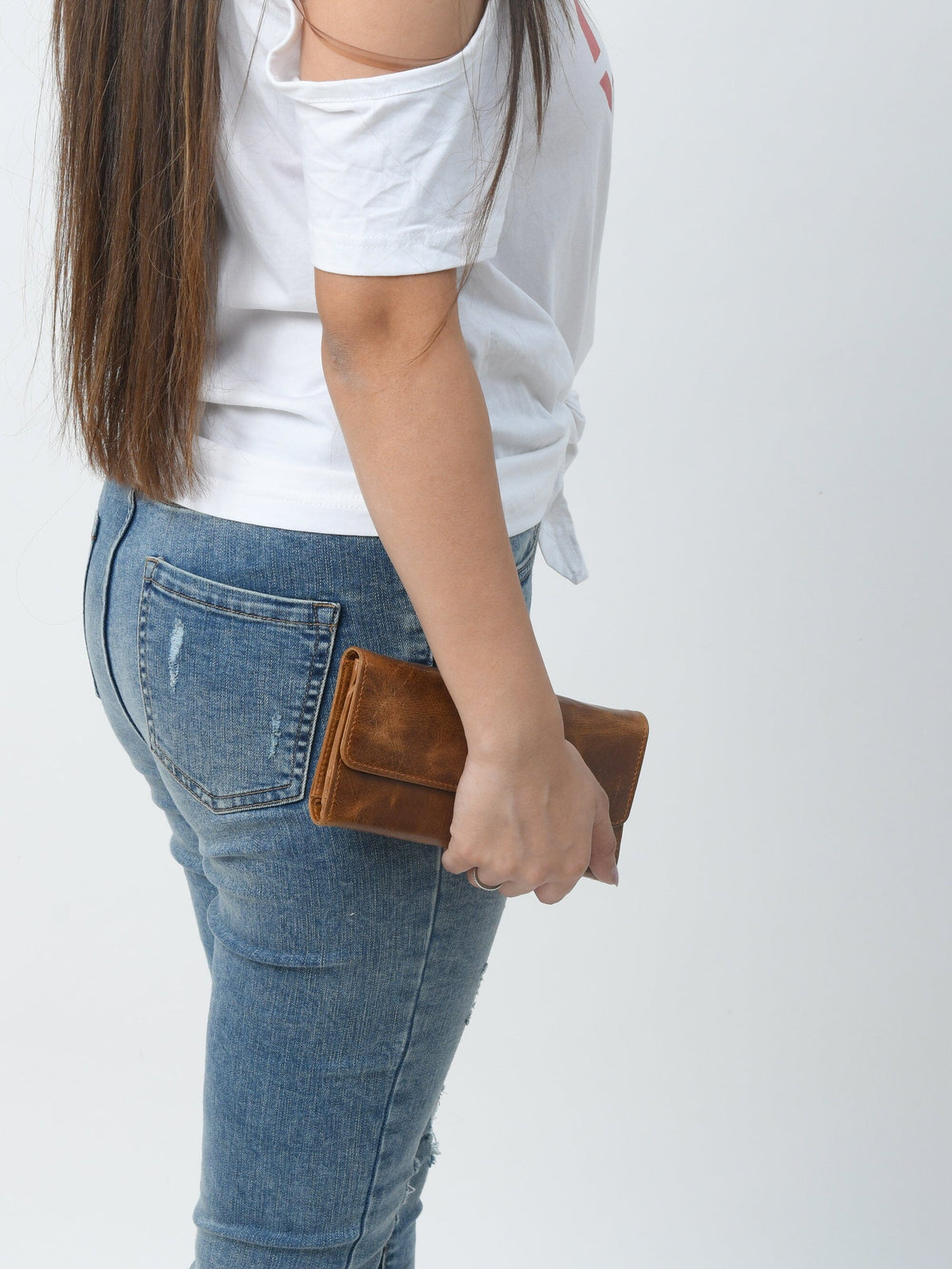Ellison Women's Wallet- Tan Brown by Classy Leather Bags