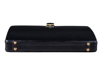 Leather Executive Men's Leather Attache Briefcase - Black by Classy Leather Bags