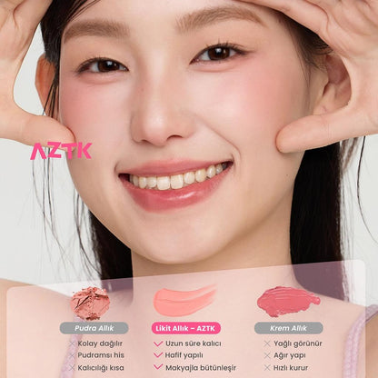 AZTK Liquid Blush Jelly Effect JC06 Guava Cream by Beauty Care Bag
