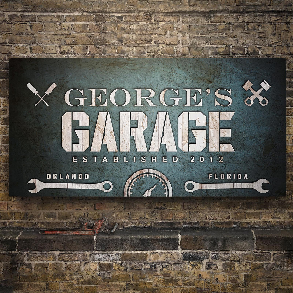 Man Cave Garage Sign by Tailored Canvases