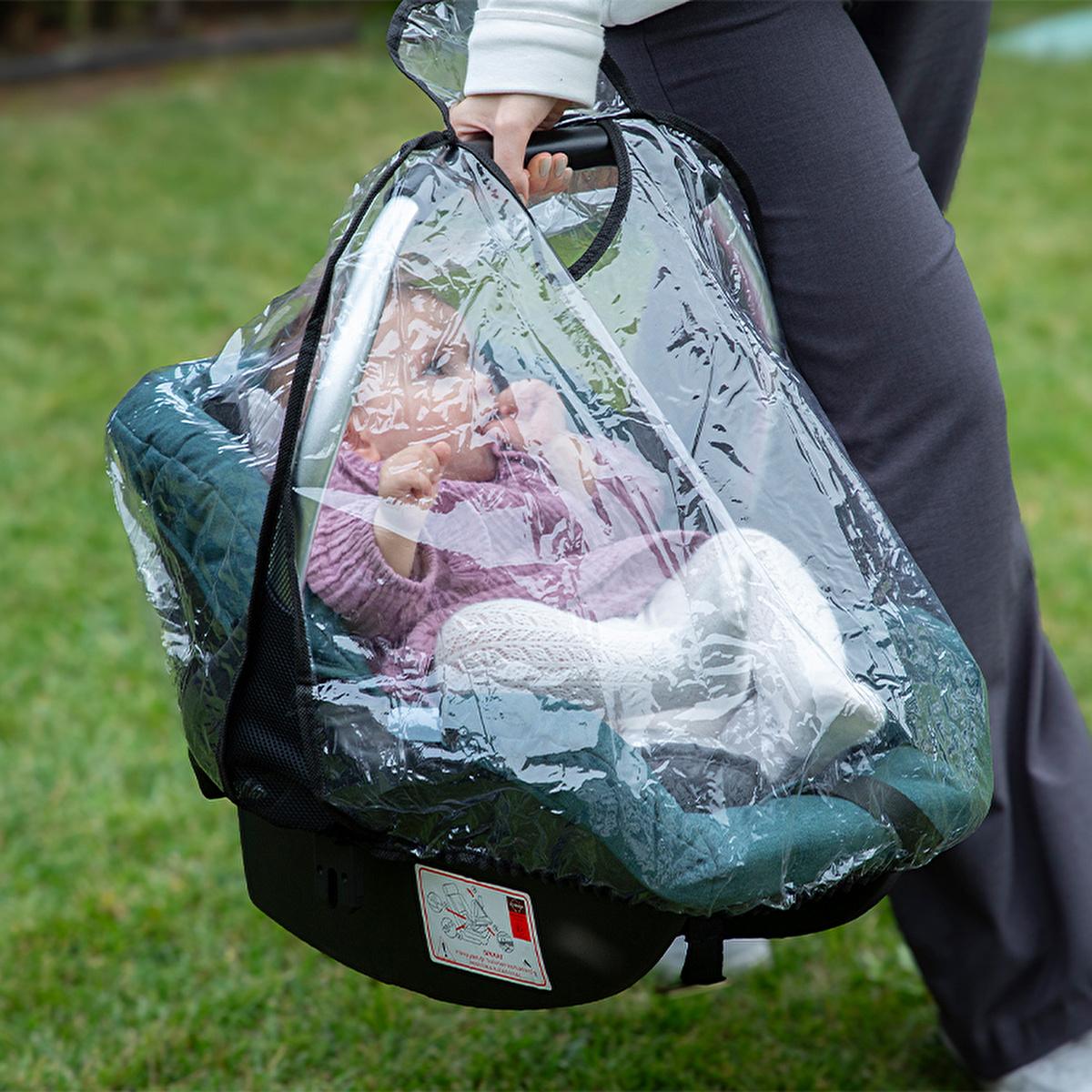 Babyjem Baby Rain Cover - Phthalate-Free PVC Rain Protection for Baby Carriers by Beauty Care Bag