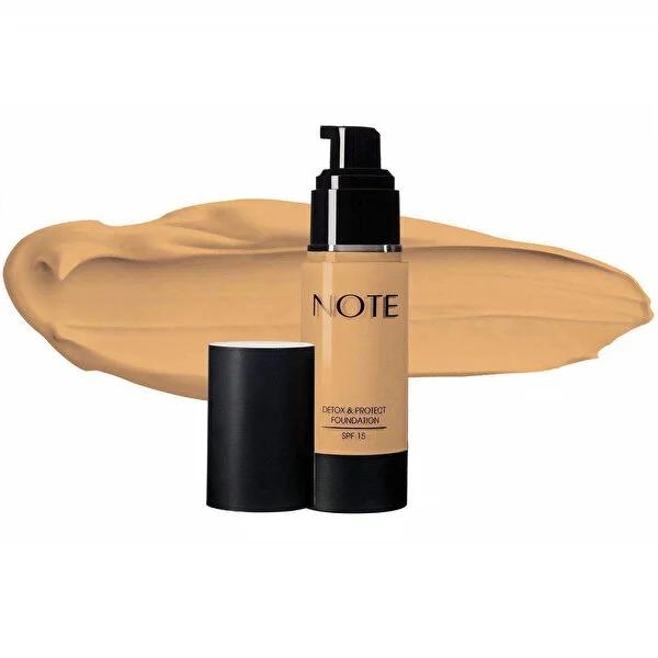 Note Detox & Protect Liquid Foundation - SPF 15 Sand Shade - Dermatologically Tested, All Skin Types - Full Coverage, Even Skin Tone by Beauty Care Bag