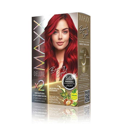 Maxx Deluxe Hair Color 5.65 Pomegranate Red by Beauty Care Bag