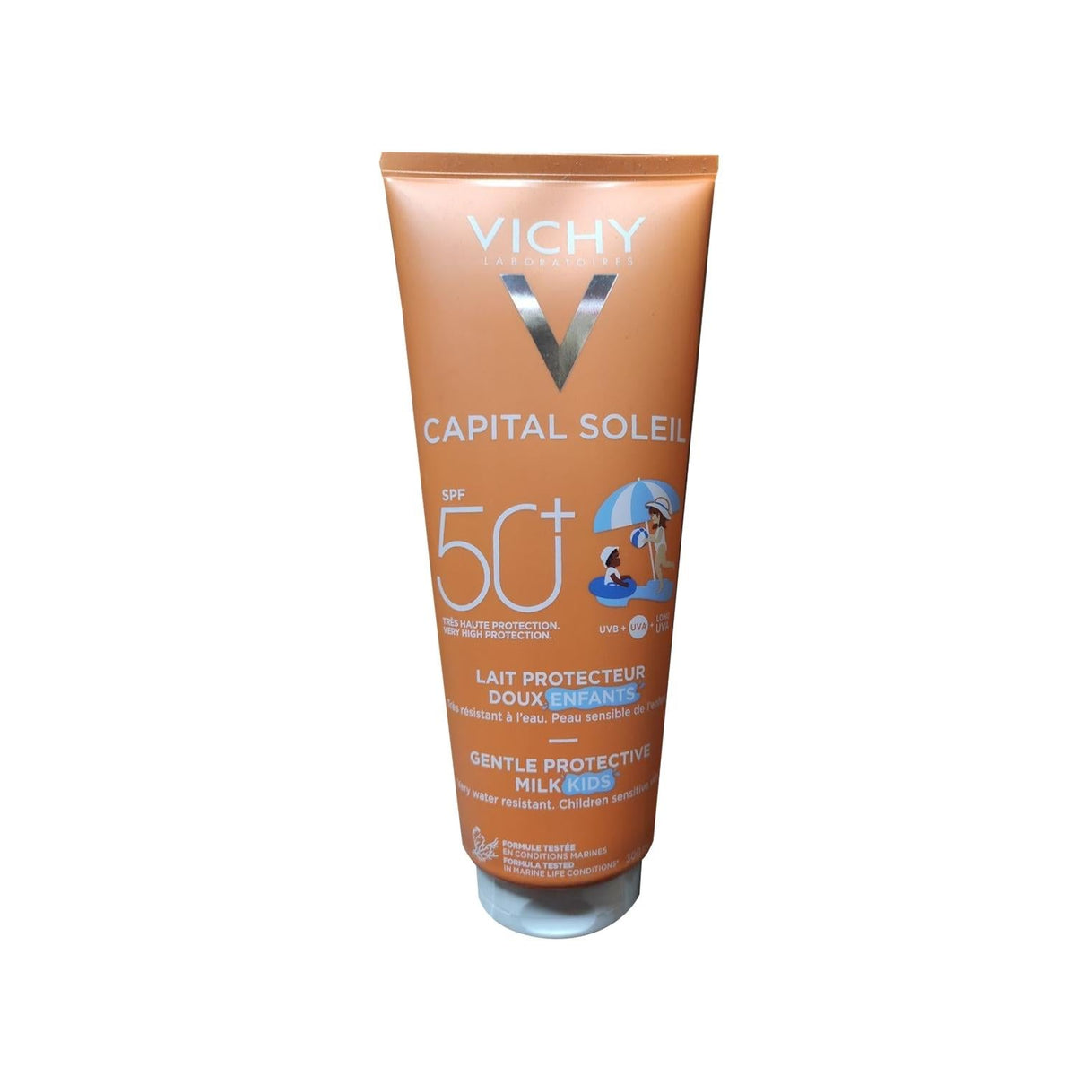 Vichy Capital Soleil SPF 50 Sunscreen Lotion for Kids - Gentle Face and Body Protection, 10.14 fl oz by Beauty Care Bag