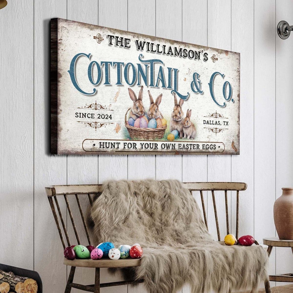 Vintage Easter Sign II by Tailored Canvases