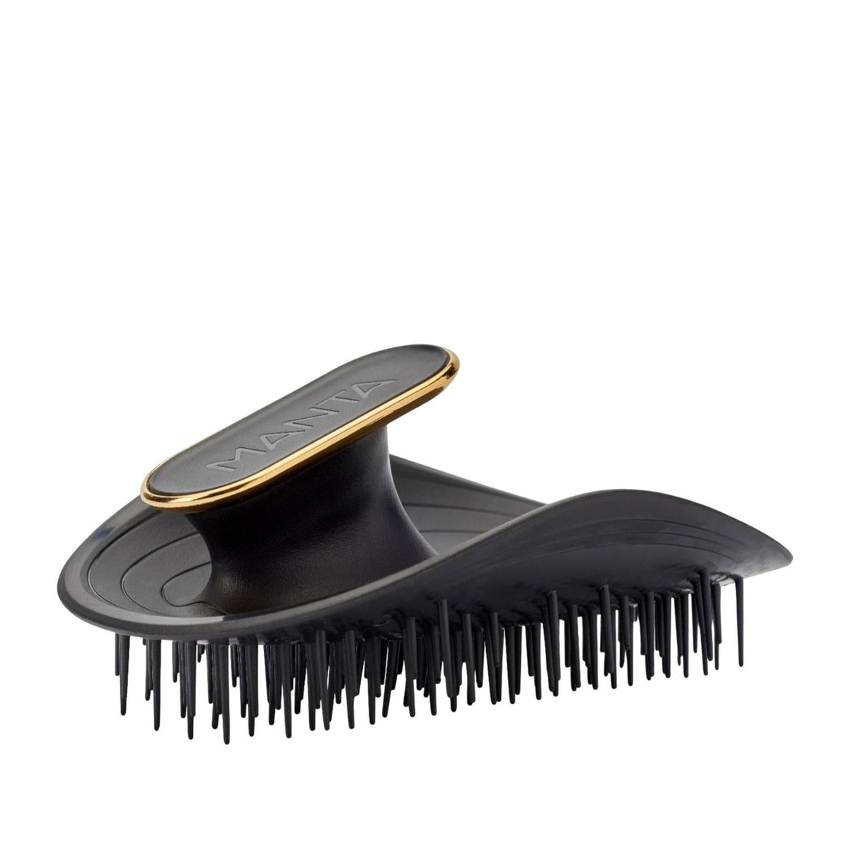 Manta Original Hairbrush for Fragile Hair Black Gold by Beauty Care Bag
