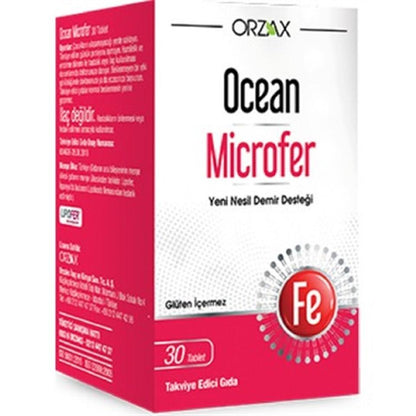 Ocean Microfer 30 Tablet - High-Potency Iron Supplement for Adults & Adolescents - Supports Healthy Iron Levels & Reduces Deficiency Risk by Beauty Care Bag