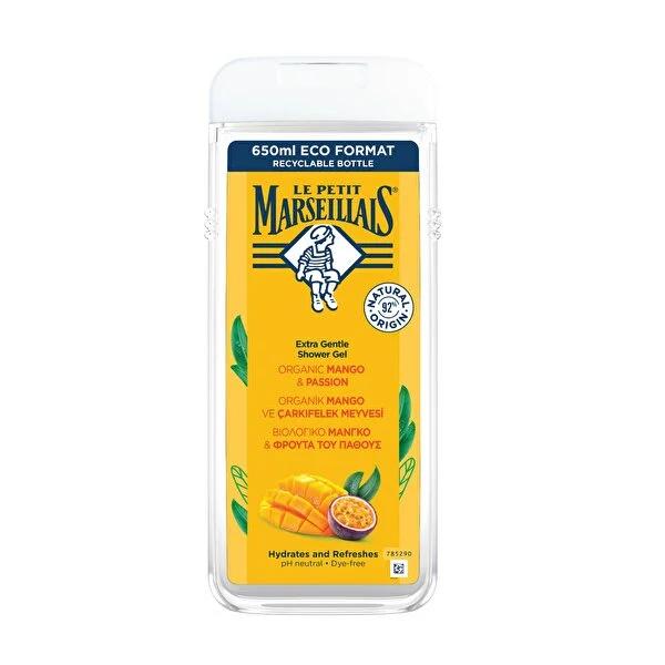 Le Petit Marseillais Organic Mango & Passion Fruit Shower Gel - Natural, Eco-Friendly, and Dermatologically Tested Body Wash by Beauty Care Bag