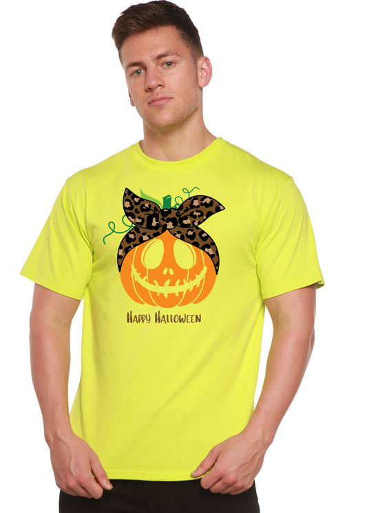 Happy Halloween men's bamboo graphic T-shirt – view 2