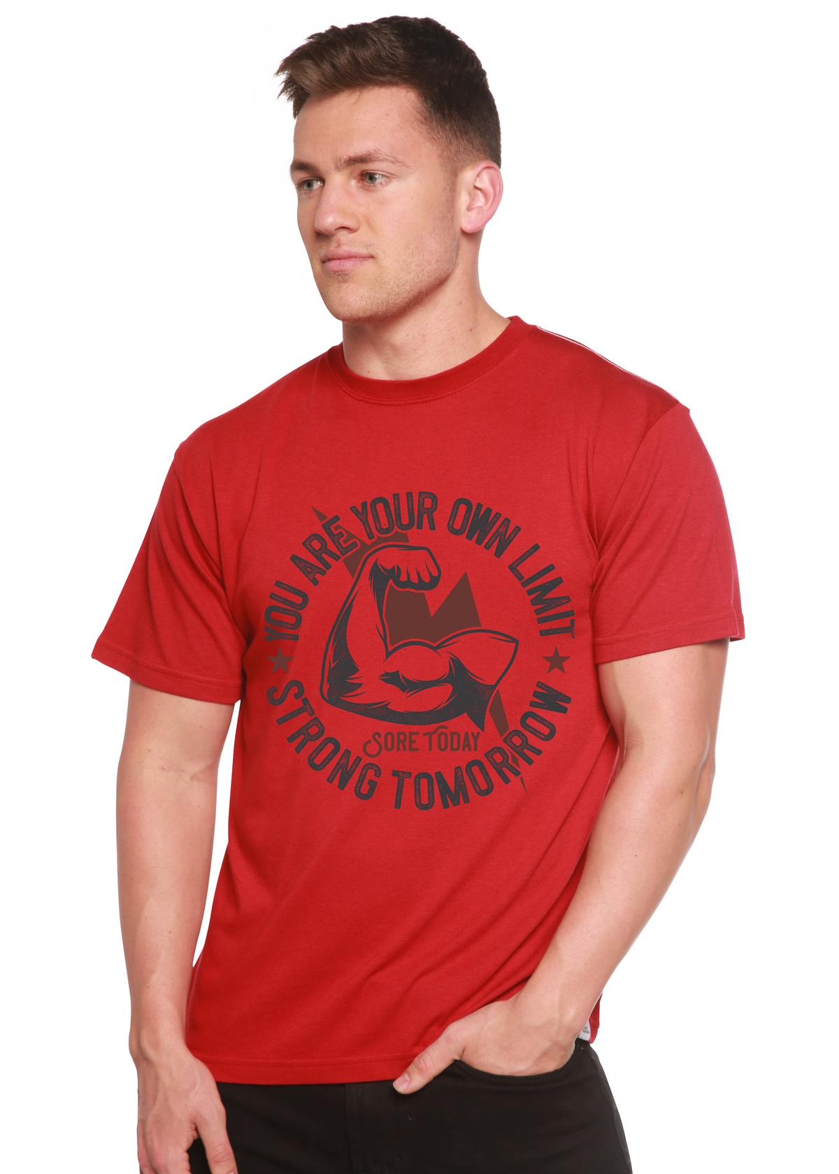 Strong Tomorrow men's bamboo graphic T-shirt – view 4