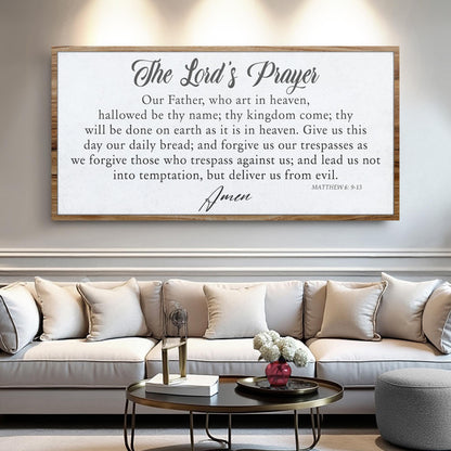 The Lord's Prayer Faith Sign II by Tailored Canvases