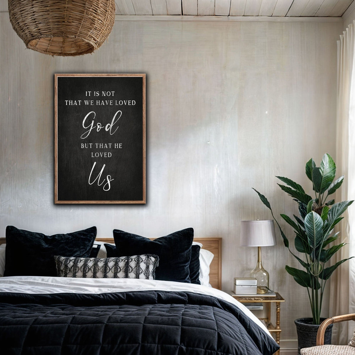 1 John 4:10 Faith Sign VI canvas wall sign by Tailored Canvases, view 3
