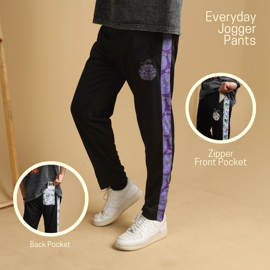 Gum Gum performance joggers with sublimated side stripe
