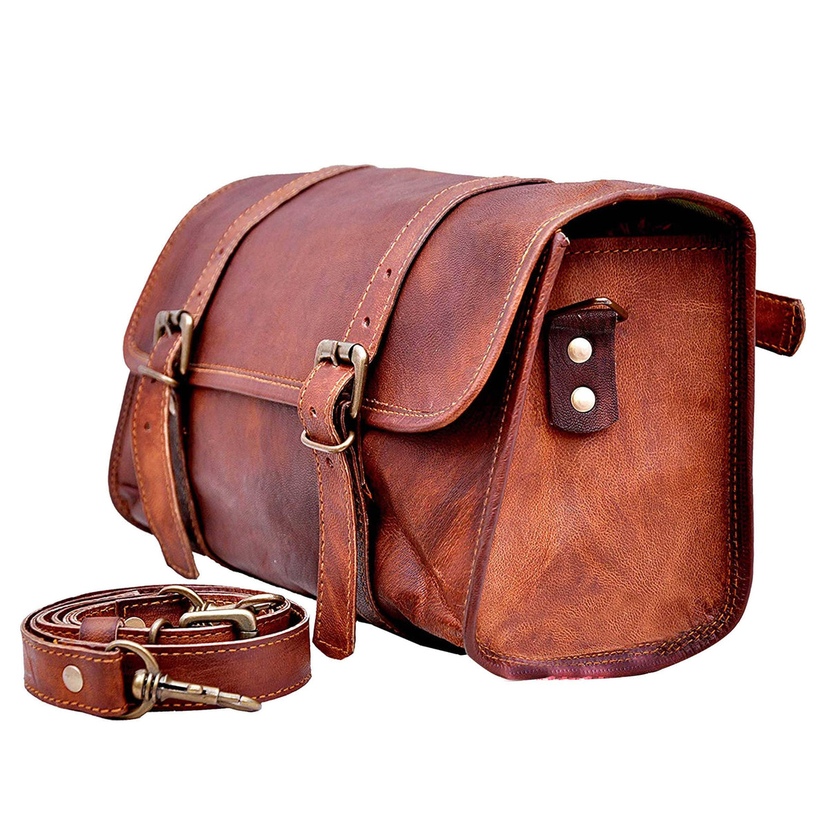 Patrolman Motorbike Side Pouch by Classy Leather Bags