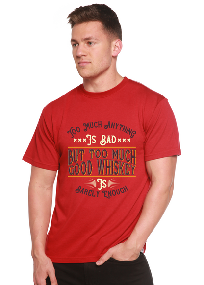 But Too Much Good Whiskey men's bamboo graphic T-shirt – view 7