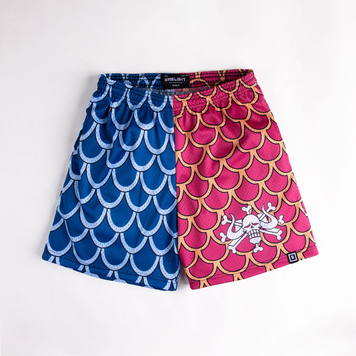 Beast anime mesh shorts with sublimated design