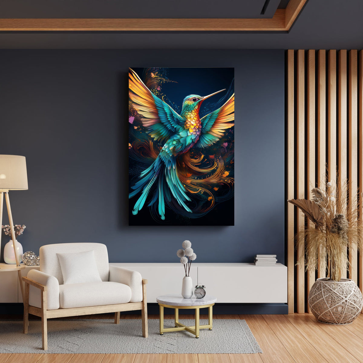 Humming Bird Abstract Wall Art II by Tailored Canvases