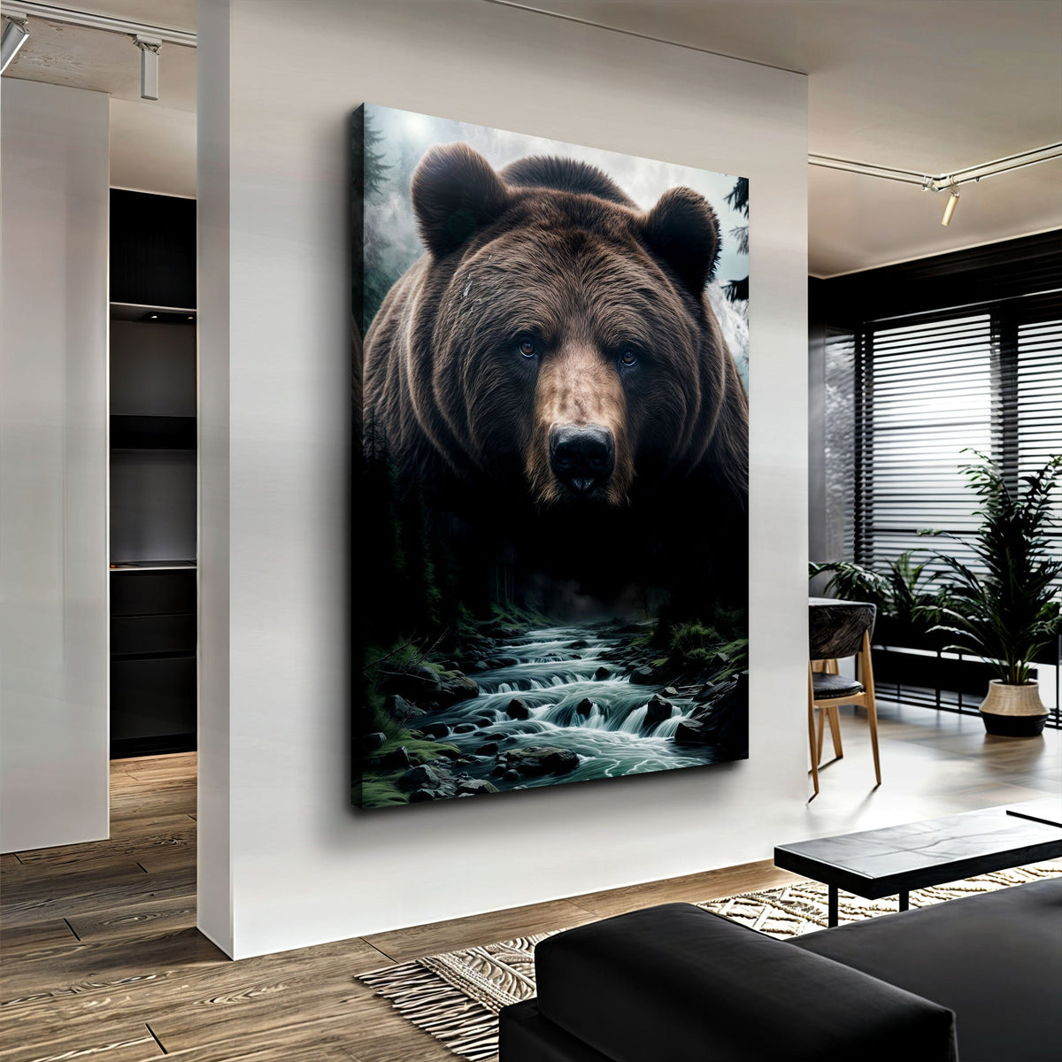 Grizzly Bear Double Exposure Wall Art by Tailored Canvases