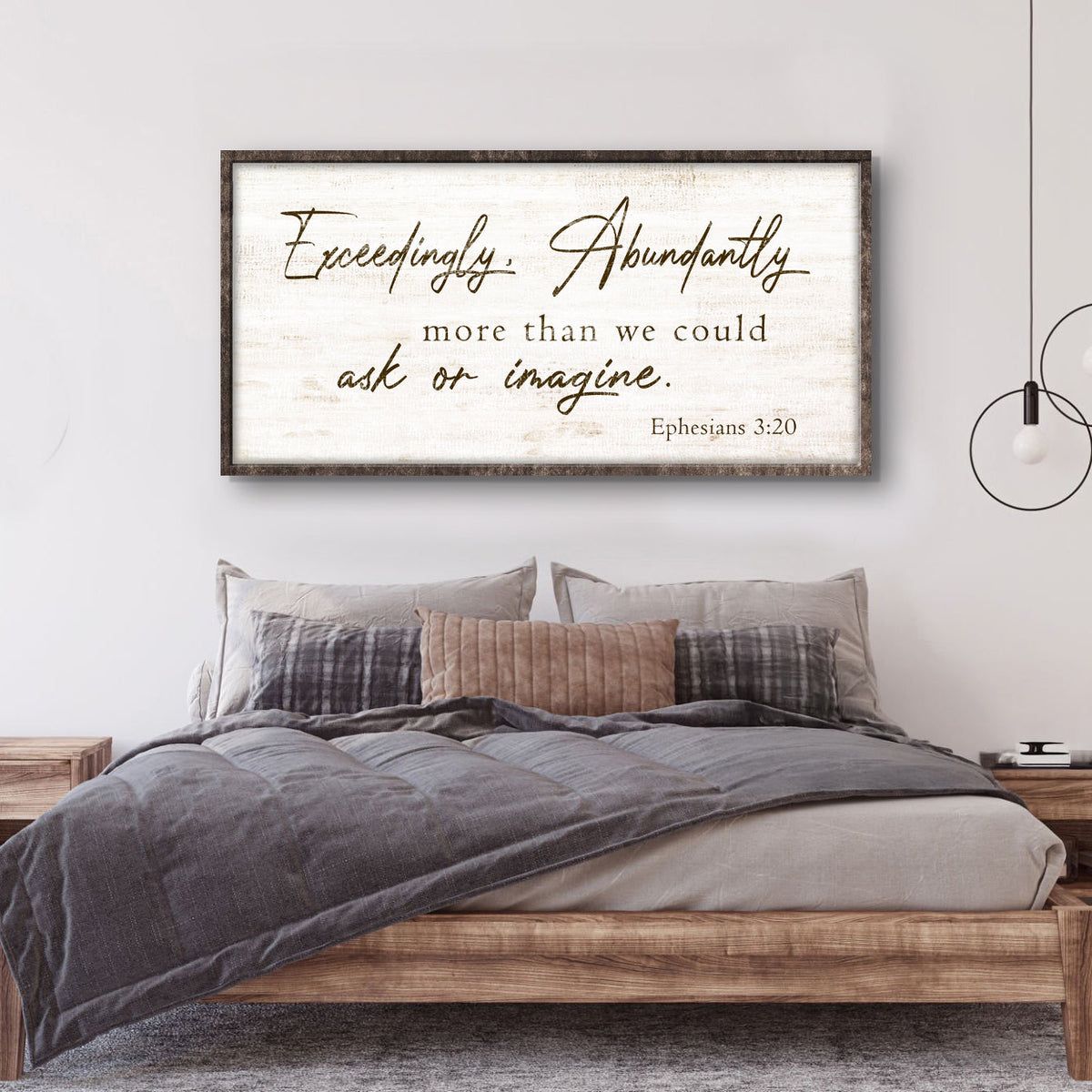 Exceedingly, Abundantly More Than We Could Ask Or Imagine Faith Sign IV by Tailored Canvases