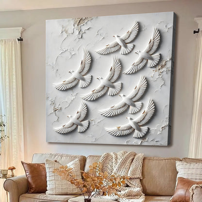 3D Birds Wall Art canvas by Tailored Canvases, view 3