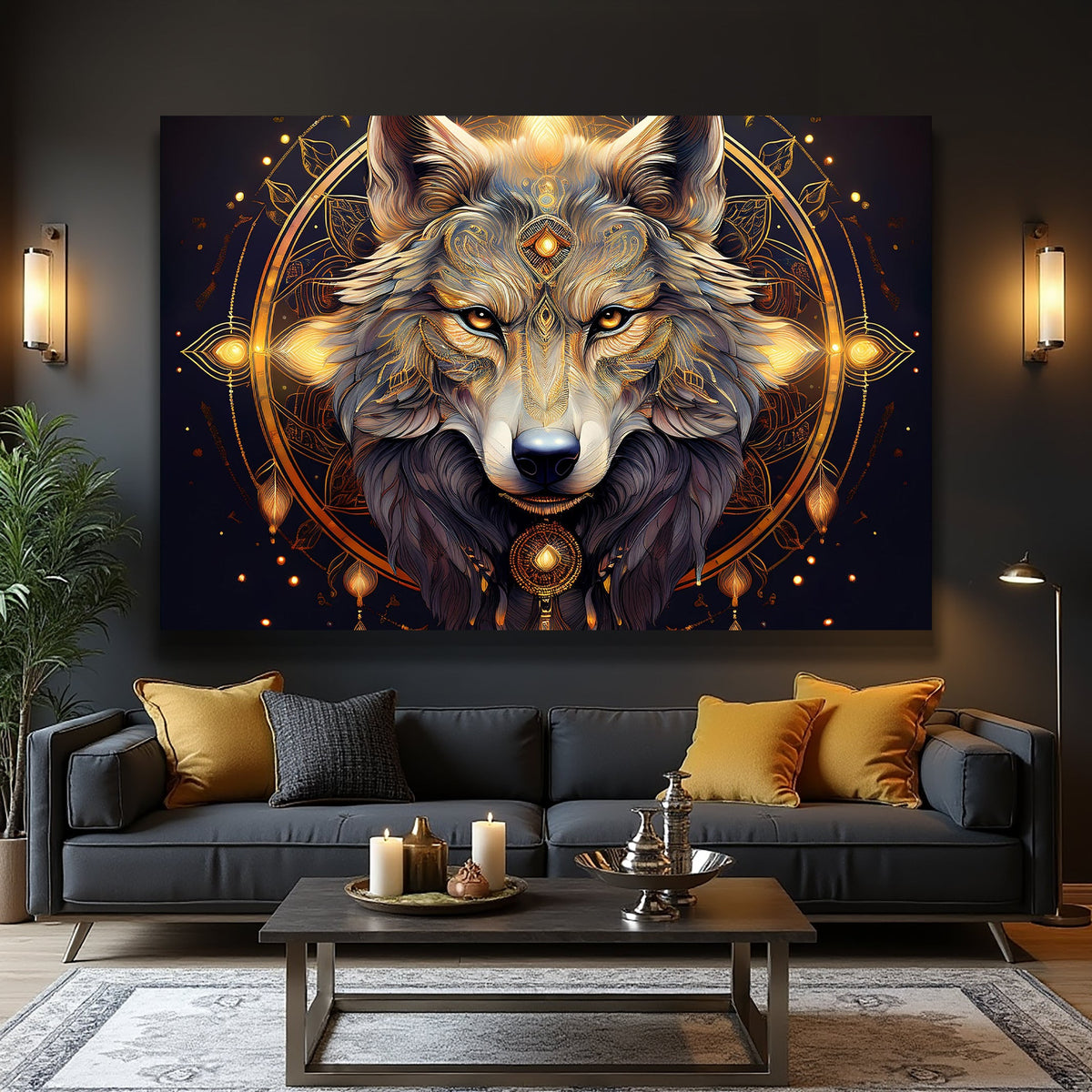 Wolf Head Wall Art by Tailored Canvases