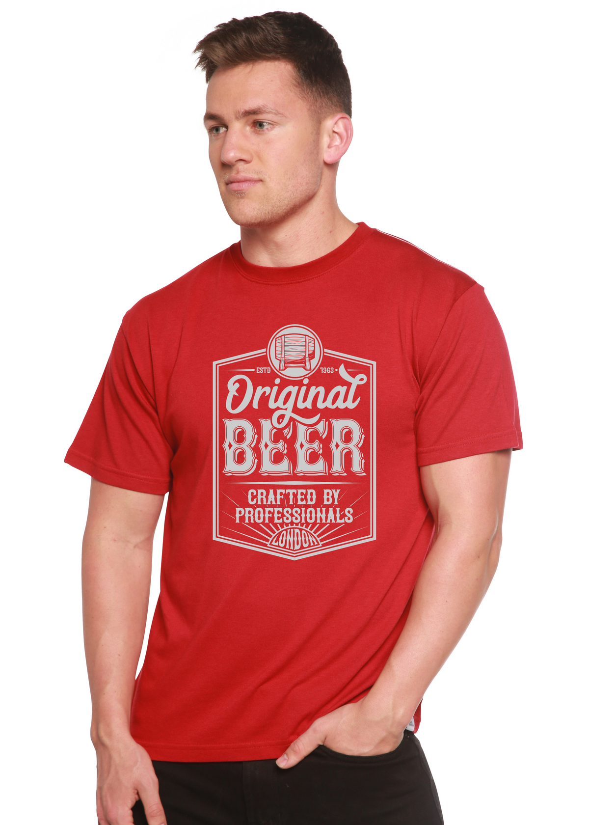 Original Beer men's bamboo graphic T-shirt – view 3
