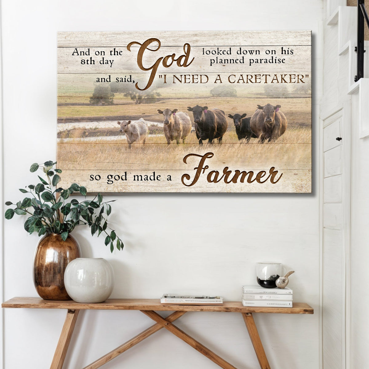 On The 8th Day God Made A Farmer Sign III by Tailored Canvases